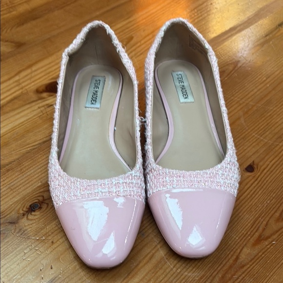 Steve Madden Blair Pink Loafers with Textured tweed Finish - Picture 4 of 11